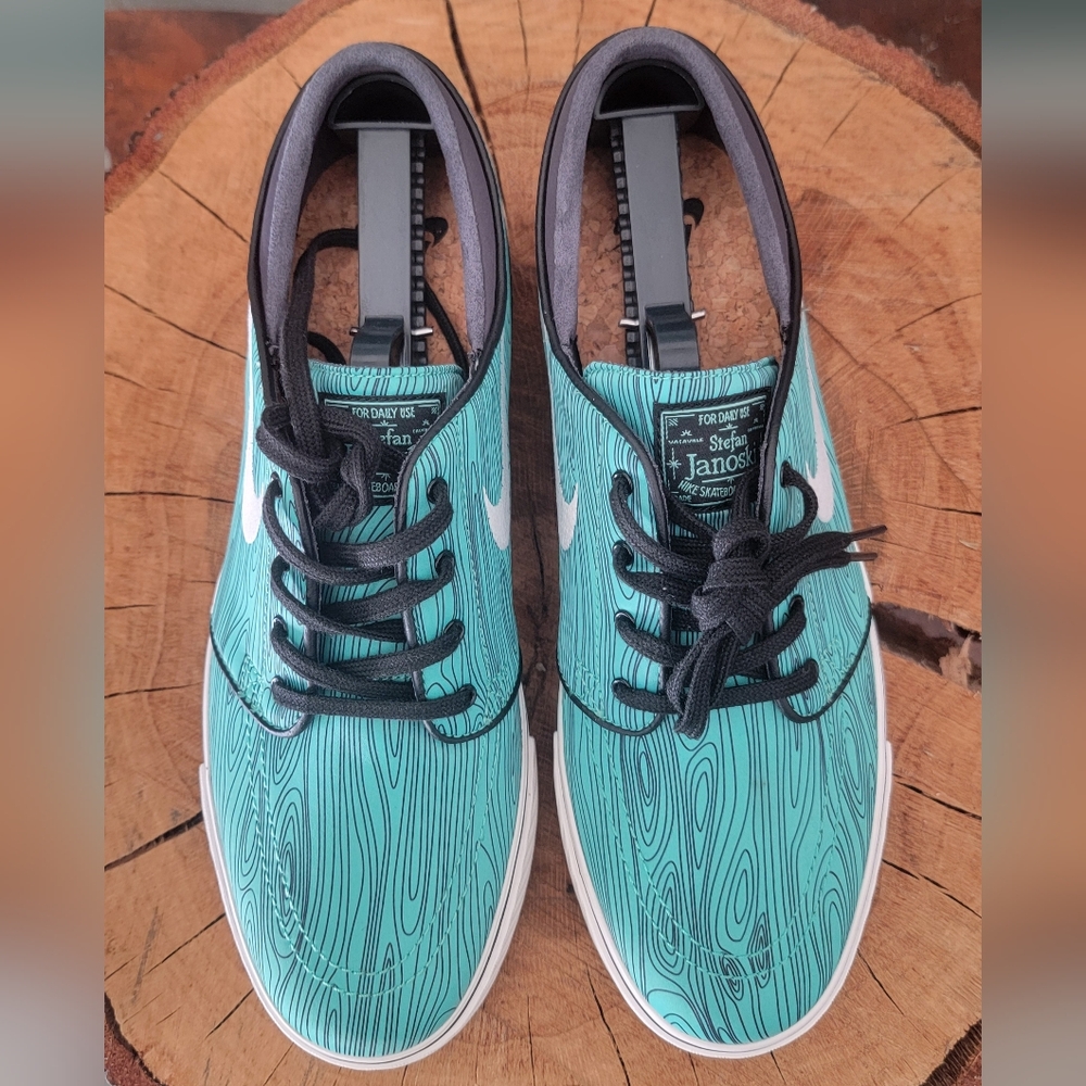 Pre-owned Nike Stefan Janoski 'Mint Woodgrain' Size 10.5 Mens SB Zoom